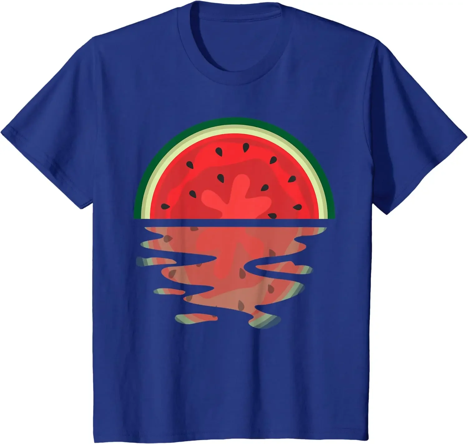 Cute Watermelon Vintage Sunset Summer Vibes Fruit T-Shirt