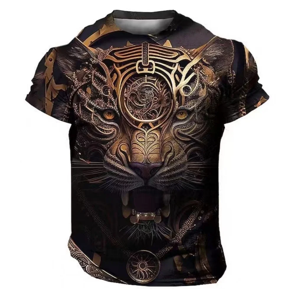 

Men Domineering Lion 3D Print Men's T Shirts Summer Casual T Shirt Animal Pattern Top Harajuku Short Sleeve Oversized Clothing