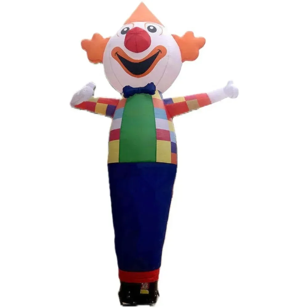 3D waving multi-color clown air dancer, dancer, dancer, inflatable tube, clown dance puppet, suitable for 18 inch hair dryer