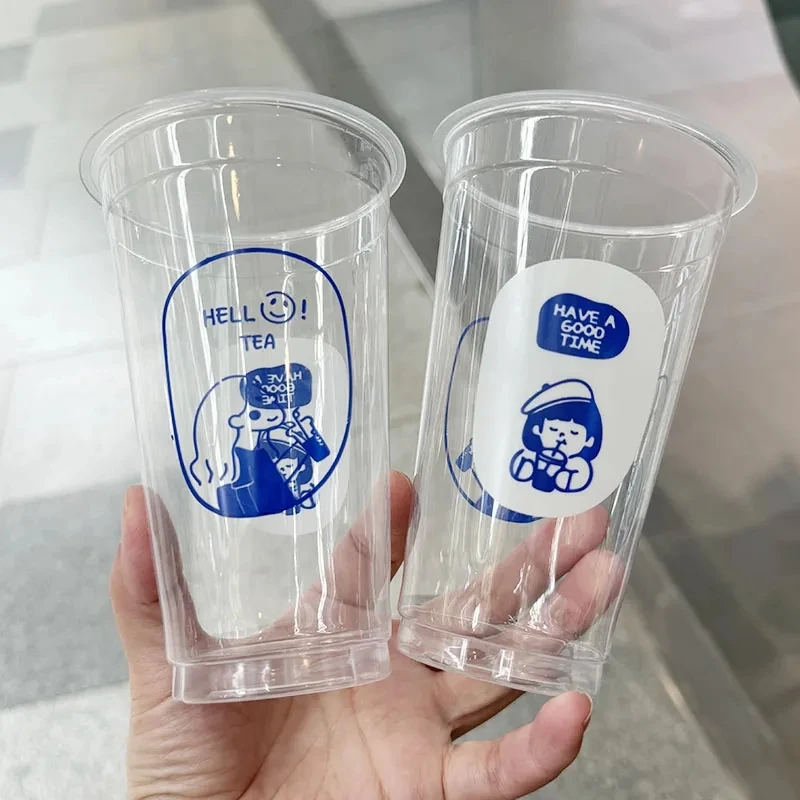 90mm 100PC OEM LOGO Various Size Transparent Dessert Cups Disposable Dessert Cups Ice Cream Disposable Plastic Cups Wholesale