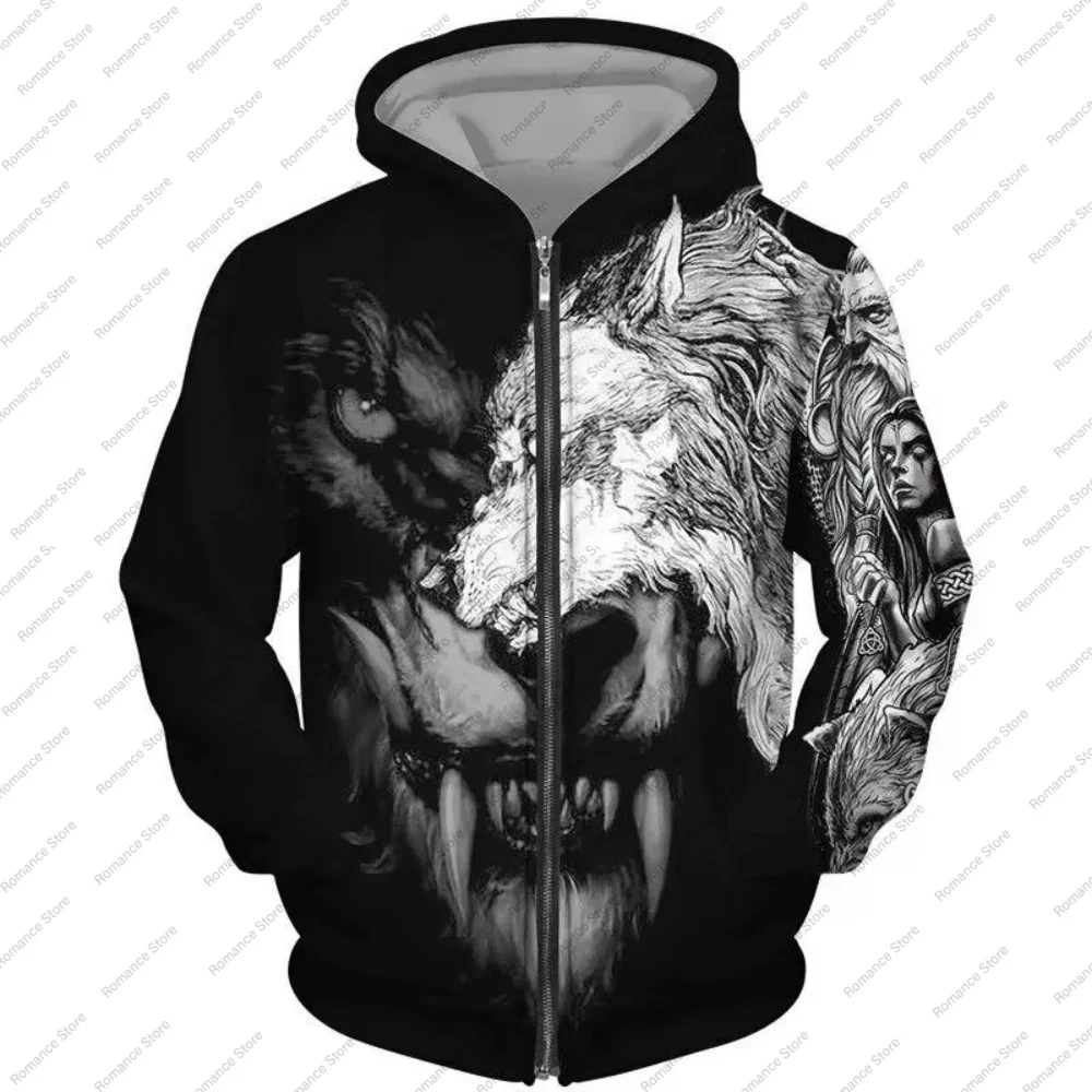

Wolf Pattern 3D Print Zipper Hoodies Men Women Hip Hop Hooded Sweatshirts Hoody Man Coat Clothing Men's Hoodies Women's Hoodies