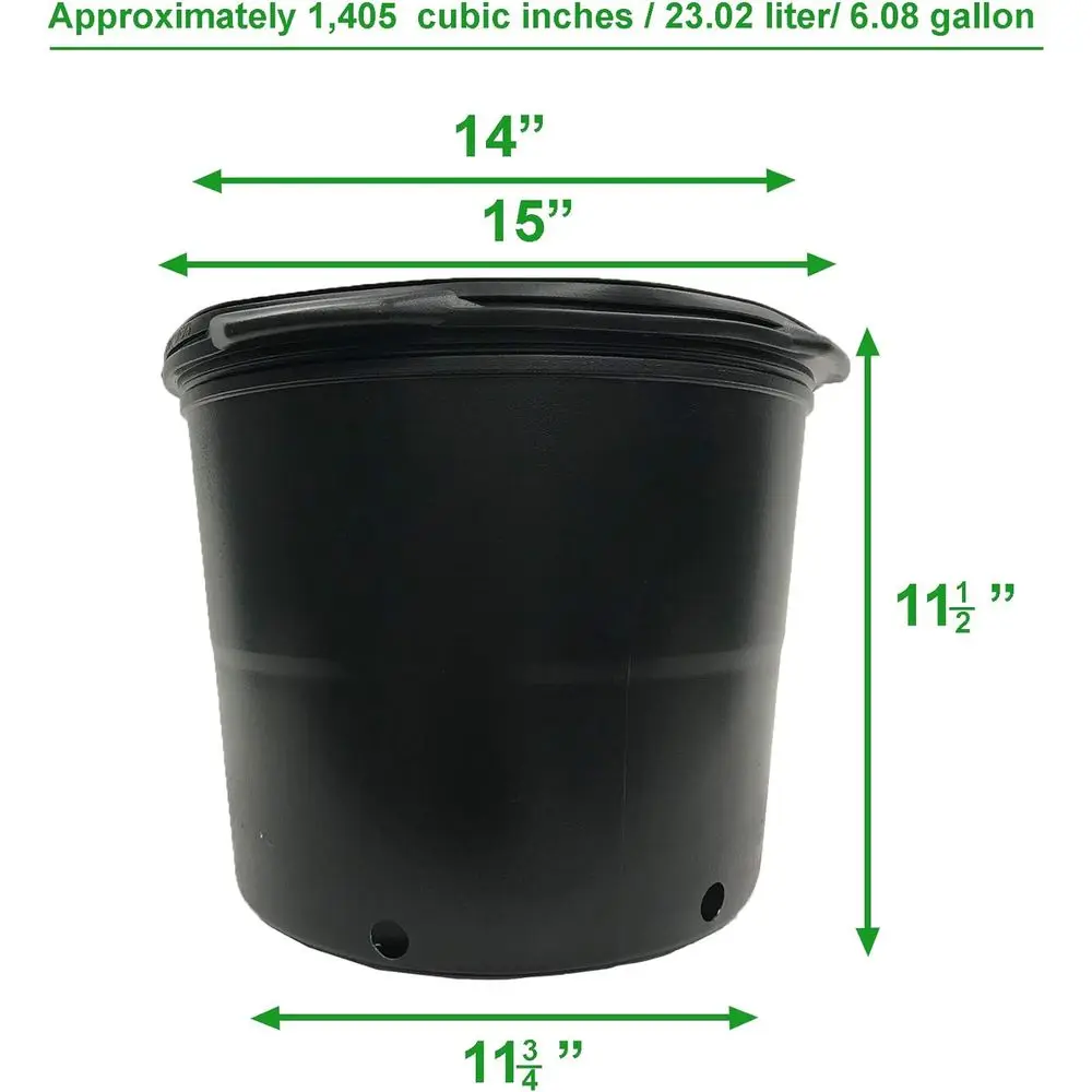 12-Pack 5 Gallon Nursery Pots, BPA-Free