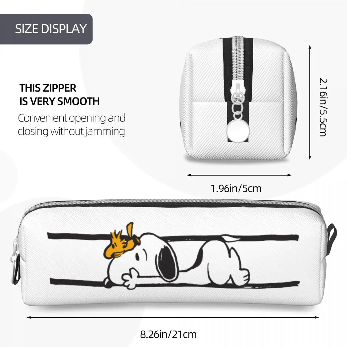 Snoopy & Woodstock-estuche para lápices Smile Giggle, estuche para lápices, Portalápices para niñas y niños, bolsas para estudiantes, regalos