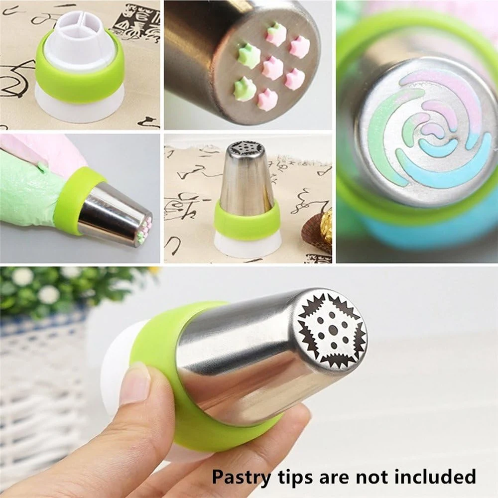 6PCS  Cake Cream Pastry Bag Nozzle Adapter Icing Piping Bag Russian Nozzle Converter Coupler For Cupcake Fondant Cookie Navidad