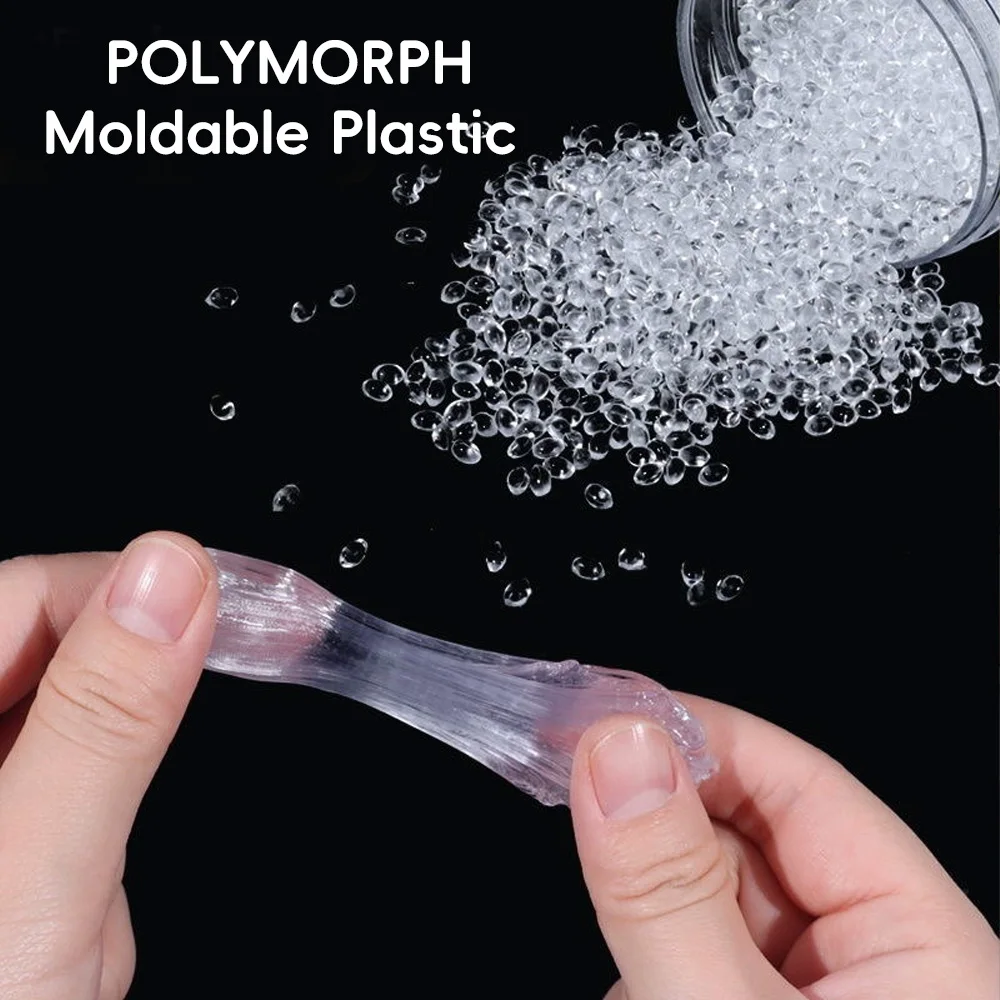50g/1.76oz, 150g/5.29oz Reusable transparent moldable plastic pellets for DIY & modeling