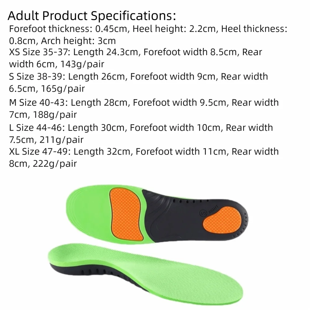 High Elastic Cushion Orthopedic Insoles Cuttable Design Arch Foot Pad Arch Support Insoles Sport Arch Support Flat Arch Support