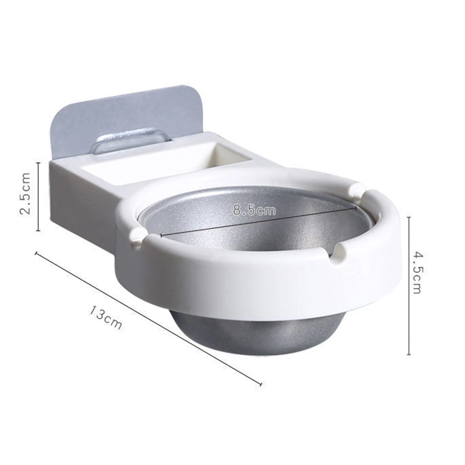 Adhesive Wall Mounted Smoking Ashtray Punch Free Wall Hanging Ashtray for Home Office Hotel Toilet