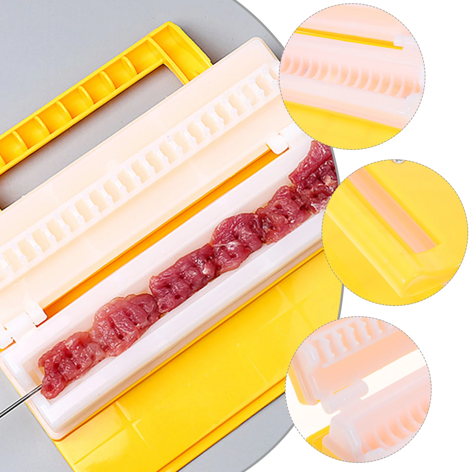 

Professional BBQ Meat Device Durable Premium Meat Skewer Material Barbecue Accessory Kebab Maker Maker Tool