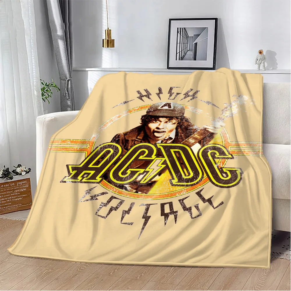 Acdc Fluffy Soft Blankets & Throw Blanket Home Interior Knitted Plaid Beach Towel Microfiber Bedding Knee Nap King Size Bed Sofa