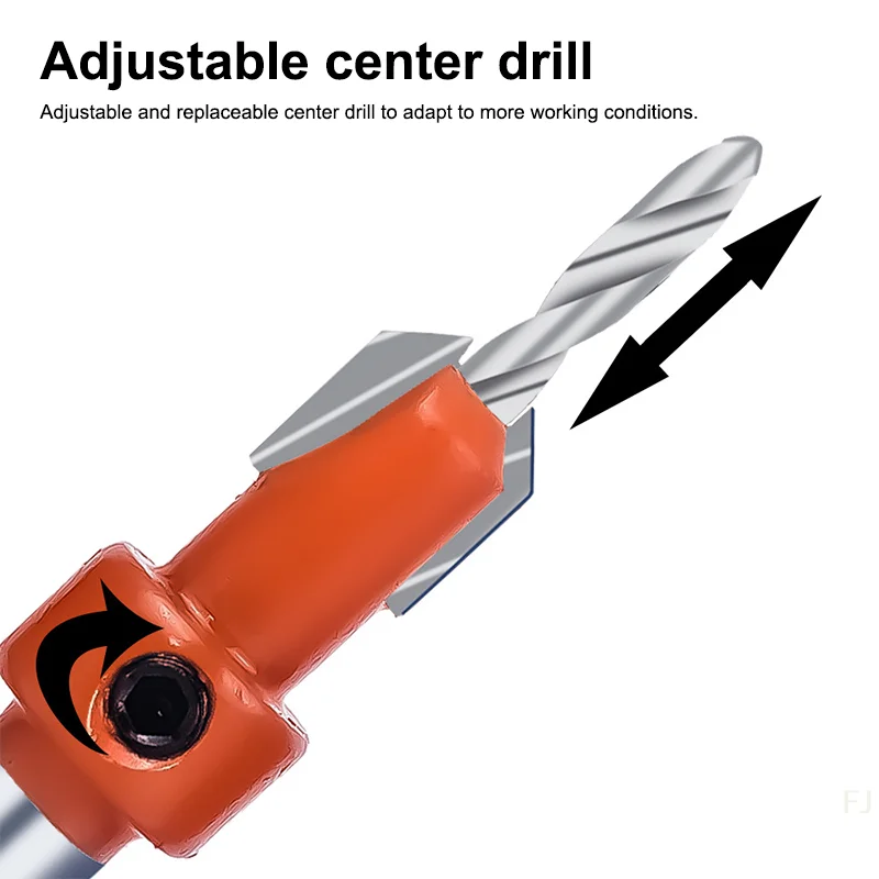Ultimate Woodworking Tool Set - 8mm Drill Bits with Countersink and Screw Extractor for Wood Drilling