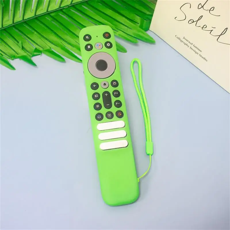 Silicone Case For Remote Control TCLs RC902V Anti-Slip Dustproof Silicone RC Cover For TCLs RC902V RC Sleeves With Lanyard