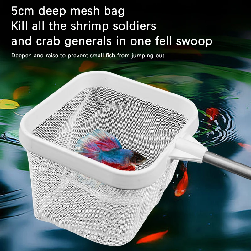 Stainless Steel Telescopic Hand Fishing Net Aquarium Fish Tank Accessories For Catching Fish Shrimp Tank Clean Accessories