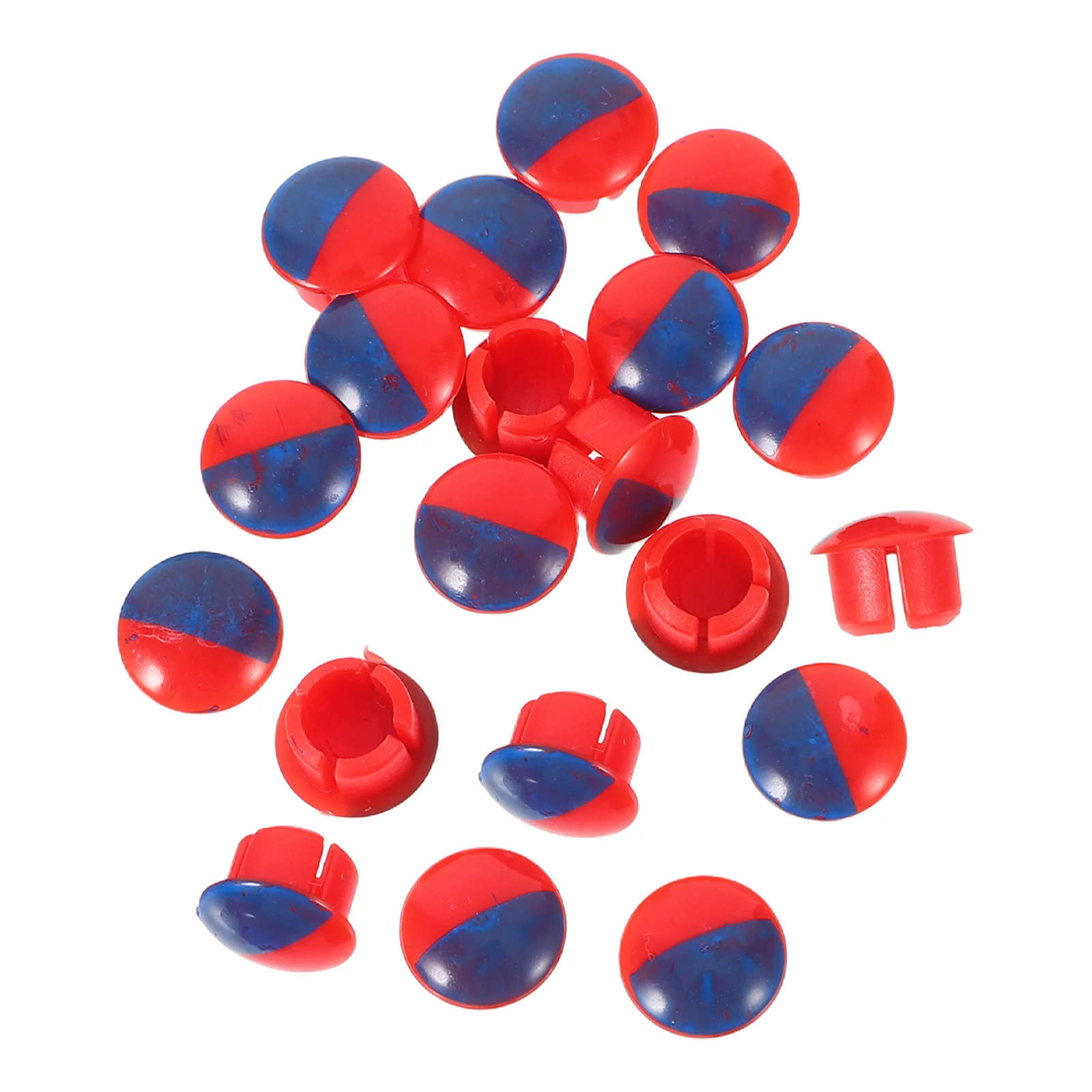 20pcs Red Blue Kitchen Faucet Handle Caps Durable Plastic Hot Cold Indicator Buttons Water Tap Signs Bathroom Accessories Faucet