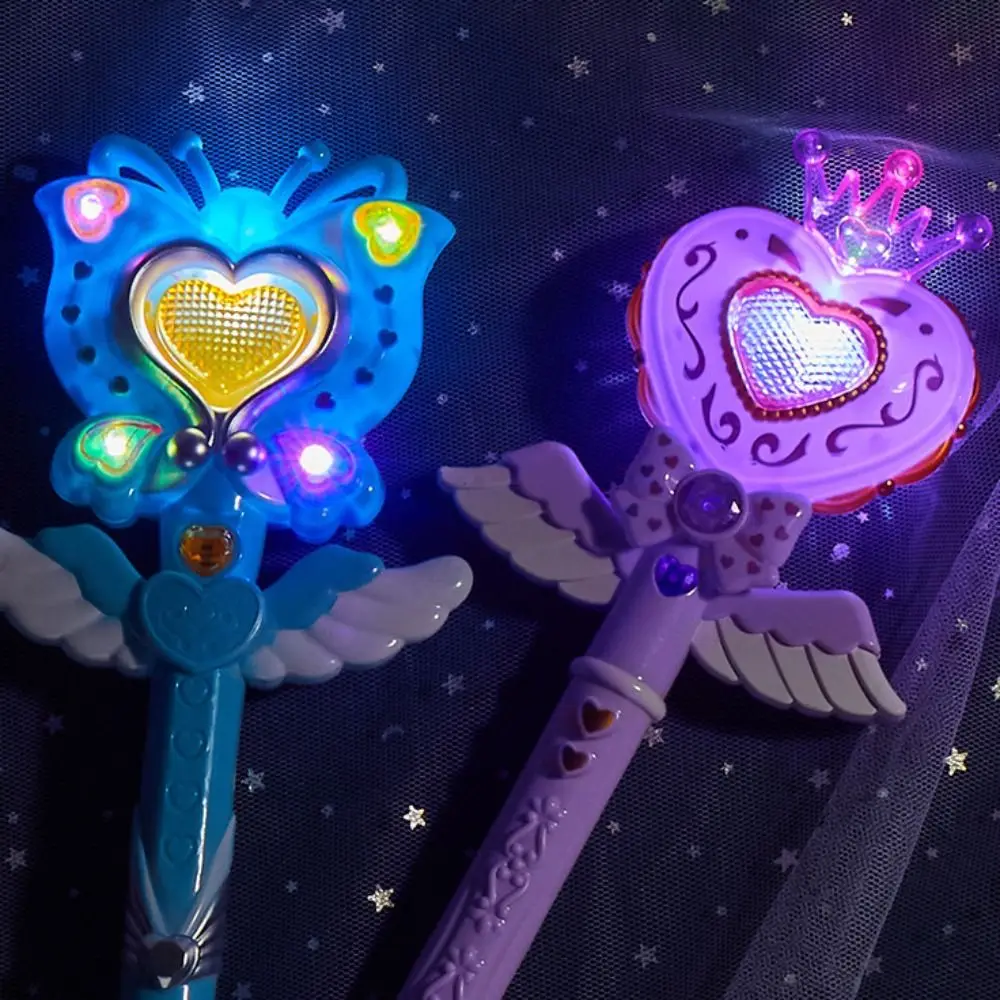 مضيئة الكرتون وامض توهج عصا الصوت الملونة وامض توهج عصا لطيف الموسيقى عصا الجنية الكرتون أنيمي لعب الفتيات #3