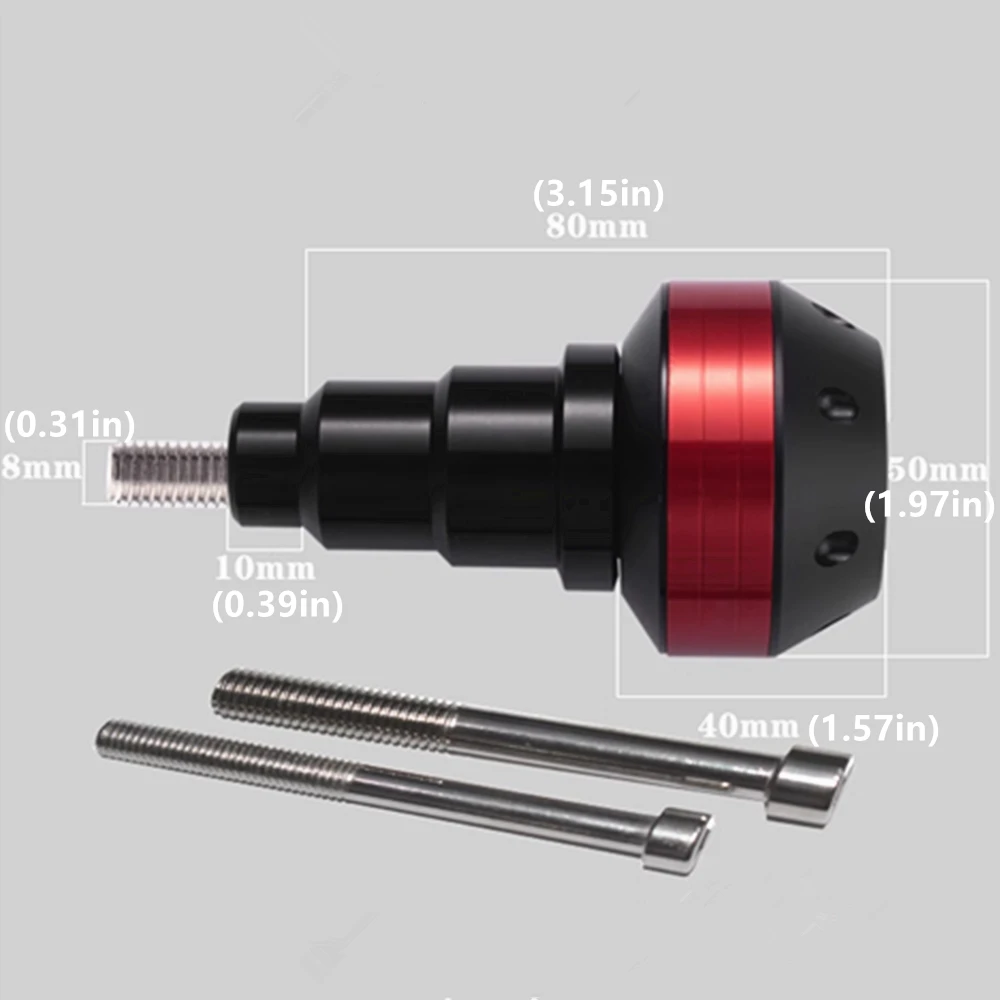 Universal รถจักรยานยนต์ 8 มม.10 มม.กรอบ Slider CRASH Pad Protector Pad FALLING Old School Bobber Touring Dirt BIKE ตัวป้องกัน