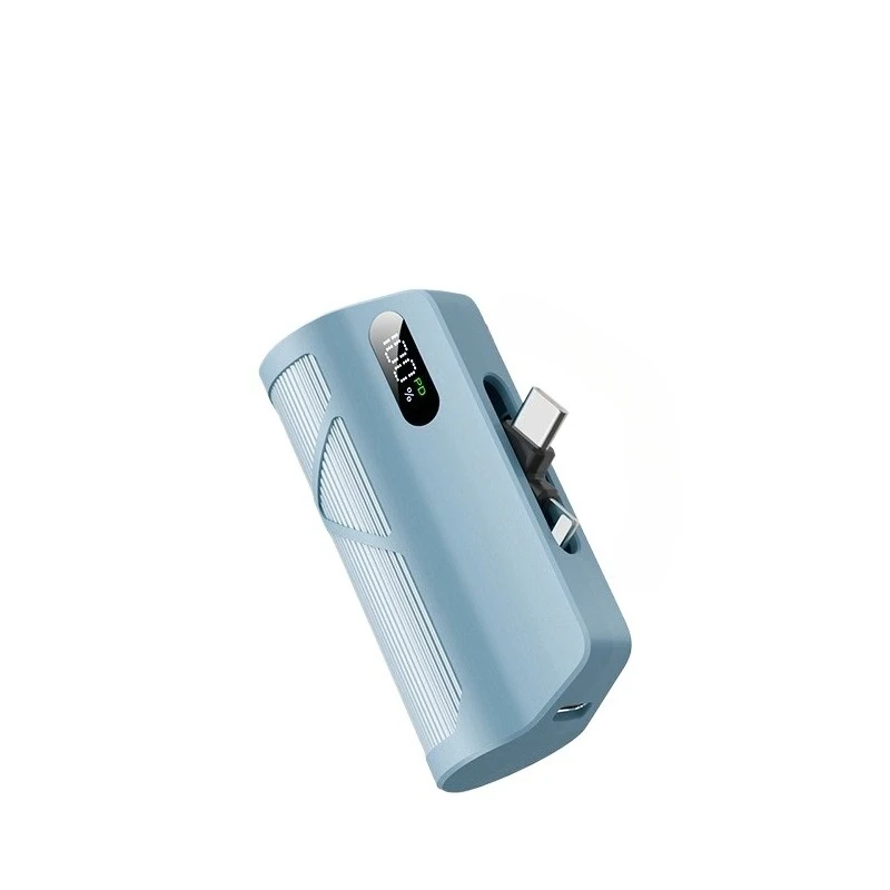 PD20W 5000mAh Capsule Power Bank Rotating Powe Digital Display Portable and Compact For TYPE-C and Apple Devices