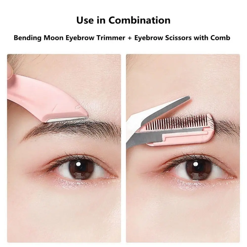 Accessoires cosmétiques applicateur de faux cils ciseaux à sourcils avec peigne outils de maquillage ensemble de tondeuse à sourcils coupe de sourcils
