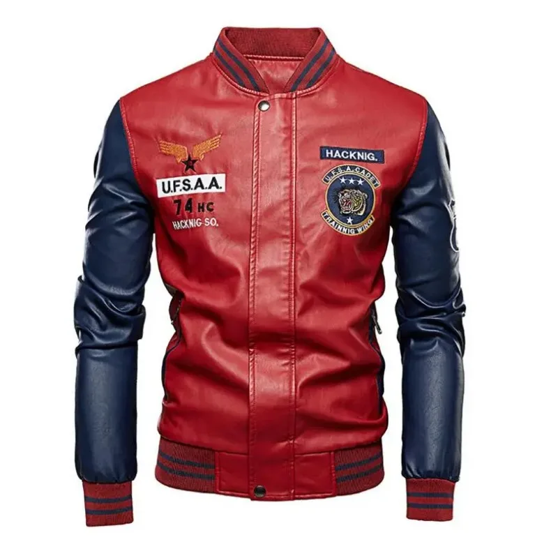 Chaquetas de cuero para Moto para hombre, abrigos ajustados de cuero PU, chaquetas y abrigos de alta calidad, nueva moda para hombre, chaquetas de cuero para otoño, 4XL