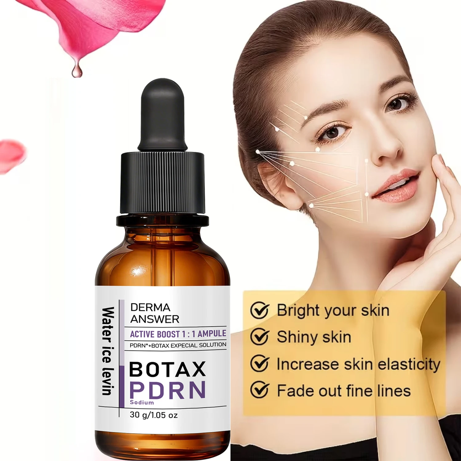 Hyaluronic Acid & Niacinamide & Vitamin C Face Oil Moisturizing Brightening Nourishing Facial Oil for All Skin Types view 4