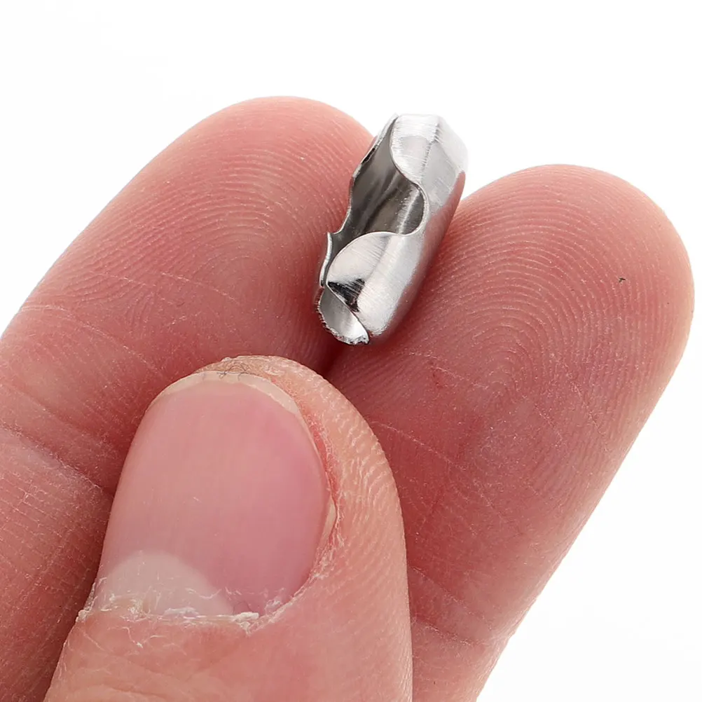 

20pcs Beaded Chain Connectors Stainless Steel Ball Chain Clips For Diy Jewelry Making Necklaces Bracelets Crafting Clasps