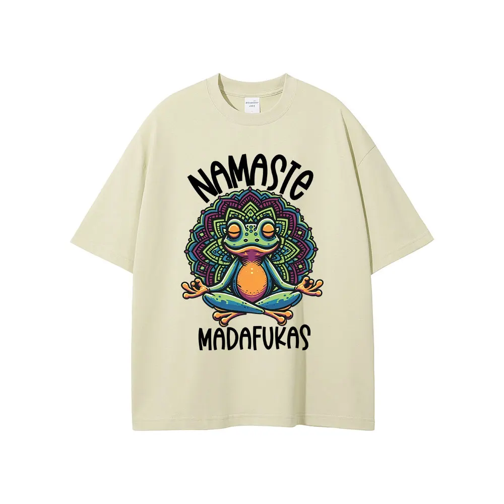 

Funny Yoga Namaste Frog Funny Meme T-shirt Frogs Self Care Graphic Short Sleeve Men Women High Quality Pure Cotton Cotton Tshirt