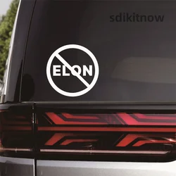 12cm No Elon Anti Elon Musk Stickers vinly Sticker Waterproof Window Door accessory Decoration Styling For Tesla Model S 3 Y 2
