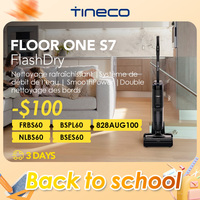 Tineco FLOOR ONE S7 FlashDry Smart Cordless Wet Dry Vacuum for Sticky Messes 158℉Hot Air Flash Drying Dual-sided Edge Cleaning