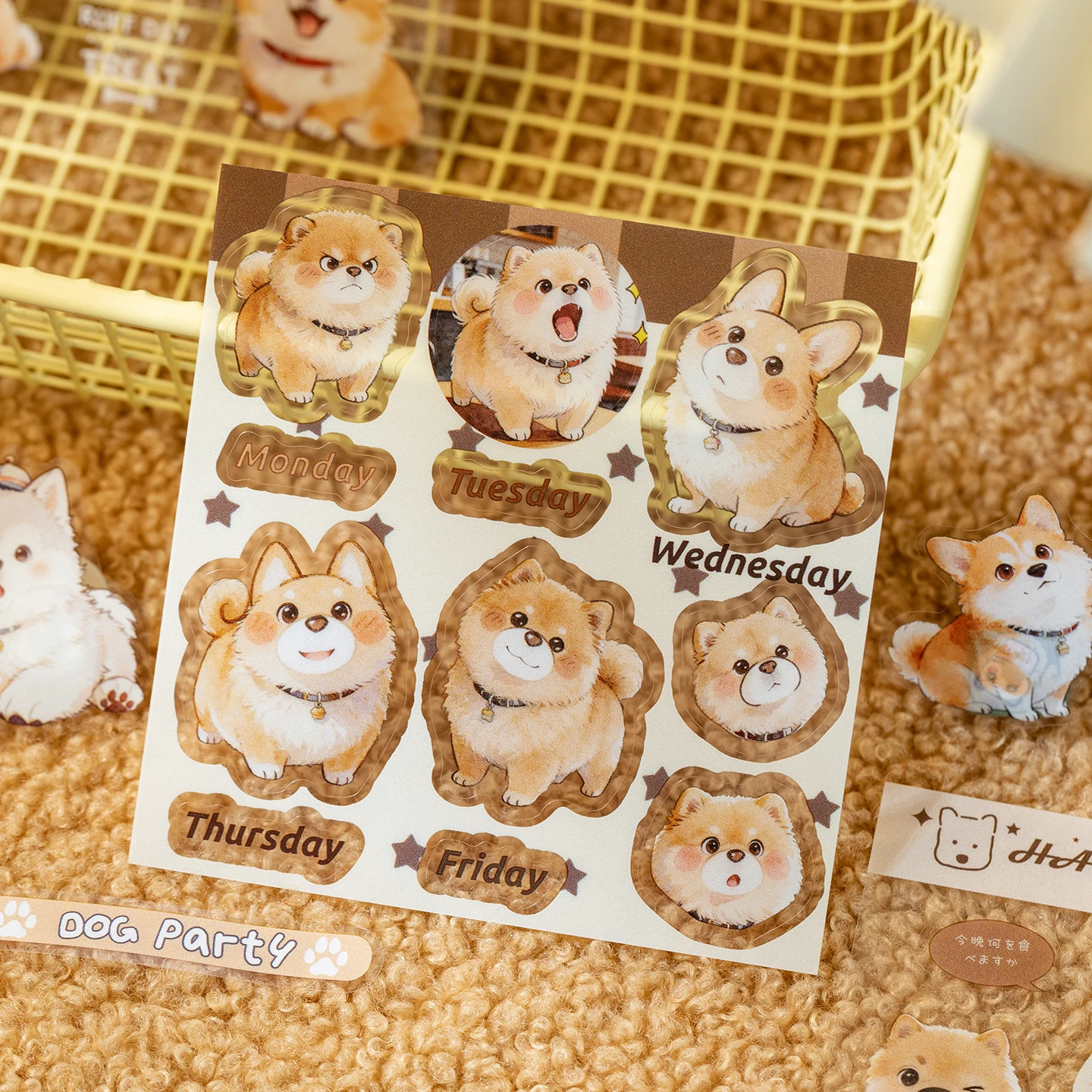 20 sheets/book Creative cat stickers book PET waterproof material rich material stickers hand account scrapbook DIY decoratives
