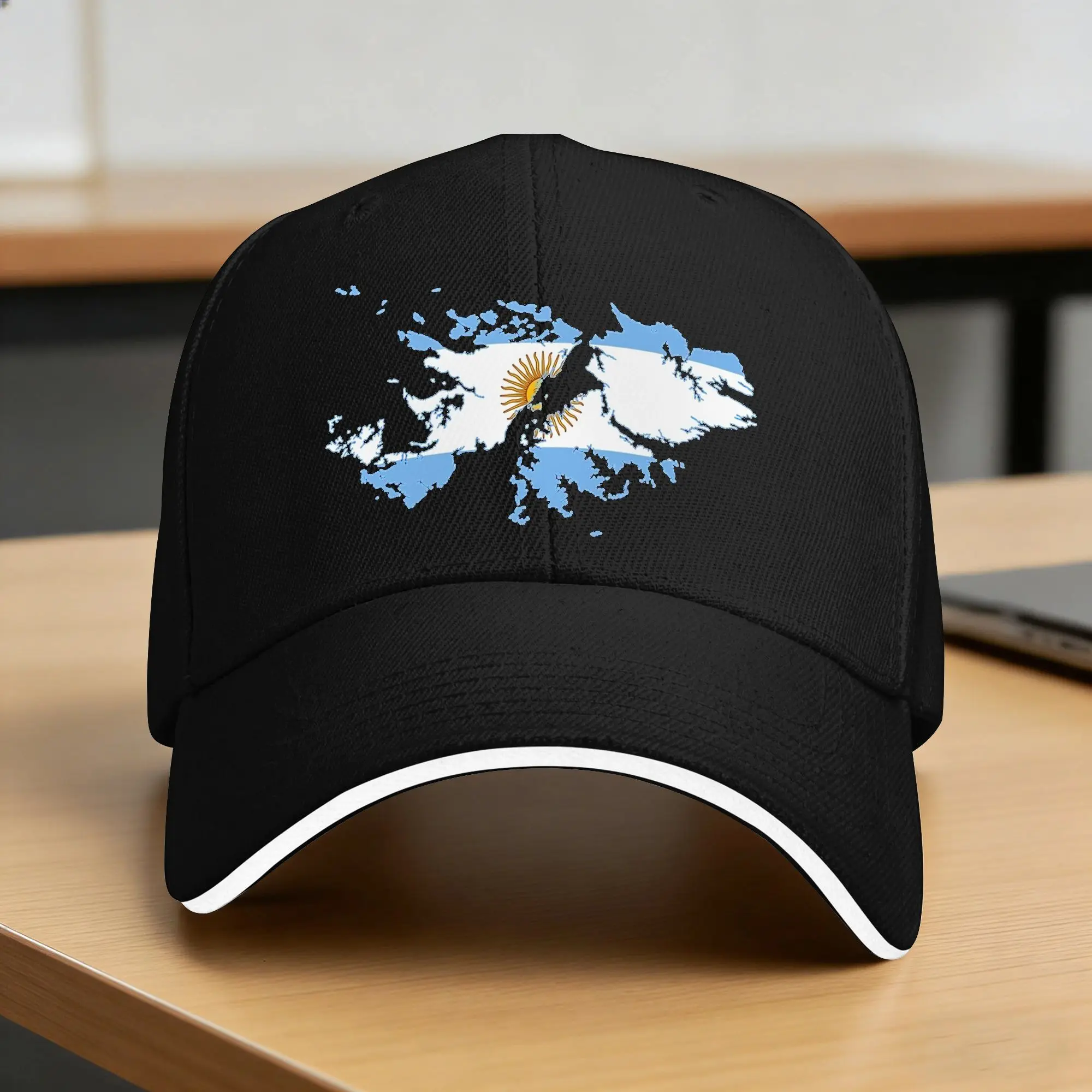 Gorra de béisbol con mapa de la bandera argentina de las Islas Malvinas, gorra de camionero moderna para hombre y mujer, diseño transpirable, gorras de béisbol para caza, regalo