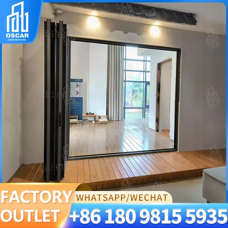 

Customizable High Function Bi Folding Door Ideal for European Commercial Spaces Factory Made Bifold Door
