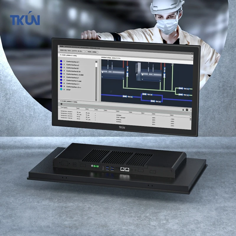 27 Inch High Brightness 1000nit CPU J6412/i3/i5/i7 Embedded  All-in-one PC Industrial Capacitive Touch Computer