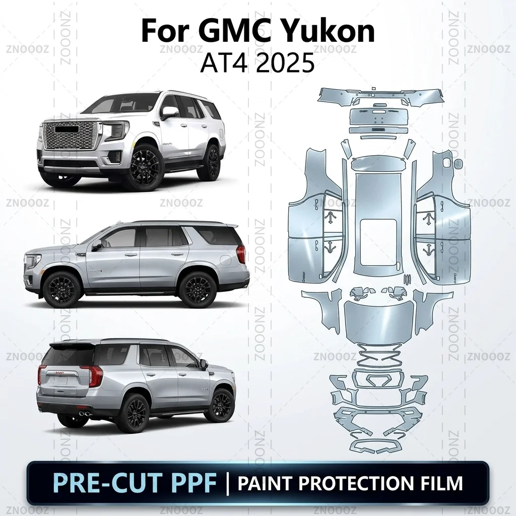 For 2025 GMC Yukon AT4 Precut PPF Paint Protection Film TPU Self Healing Scratch Full Vehicle Glossy Clear Matte Black