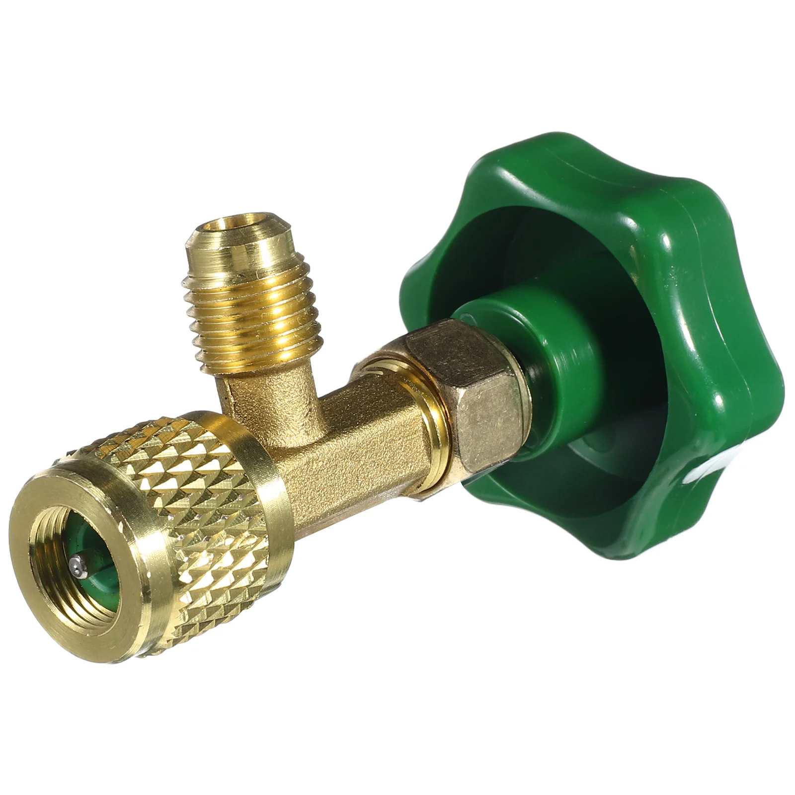 

Universal Refrigerant Charging Valve Brass Flow Control Ball Valve For Car Air Conditioner Safety Adapter Tool Compatible