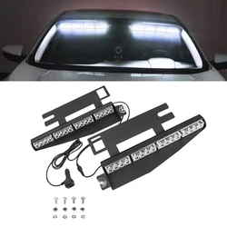 1pc 12V-24V 32LED one to two windshield suction cup flashing light with power cord suitable for cars and trucks