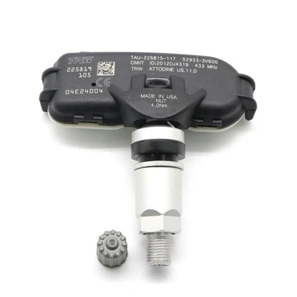 4Pcs 52933-3V100 Tire Pressure Monitor Sensor for Hyundai i10 i40 VF ix35 Grandeur Azera Kia Sportage 2.0 433MHz 529333V100