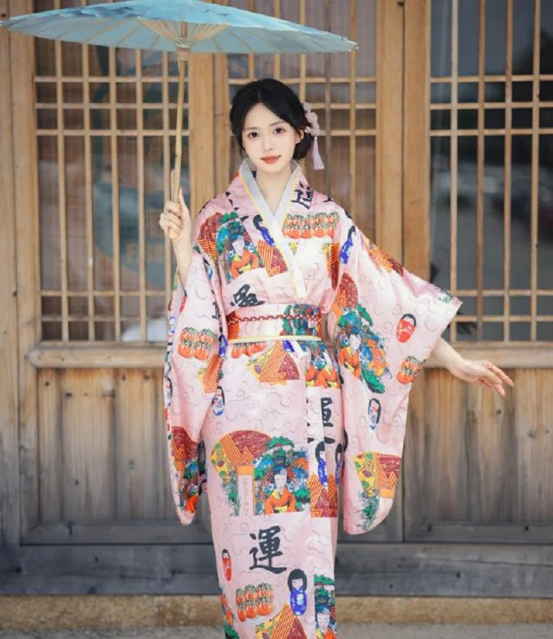 hot-sale-new-fashion-printing-japanese-kimono-pajamas-women's-high-quality-satin-long-dress-robe-bathrobe-gown