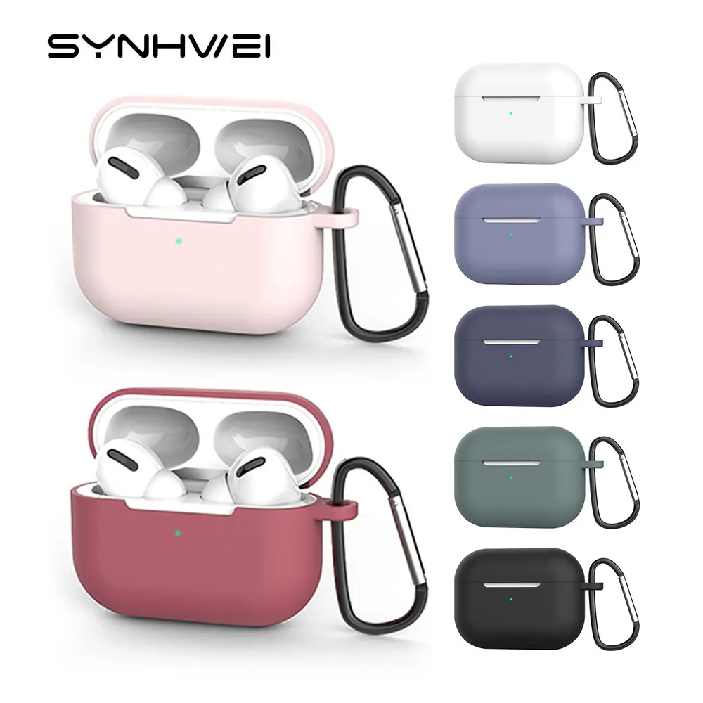 

Silicone Earphone Cases For Airpods Pro Case Wireless For Airpods Anti-Scratch Protective Case For AirPods Pro Solid Color Cover