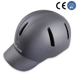 Carbon Fiber Look Personalidade Baseball Cap Estilo, Motocicleta Capacete, Ciclismo Capacete, Skate, Patinação, Esporte ao ar livre, Unisex