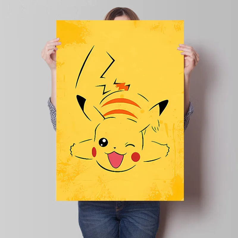 Minimalistyczny Pokemon obraz ścienny na płótnie Pikachu Bulbasaur Squirtle Charmander wystrój pokoju plakaty i druki obraz na ścianę