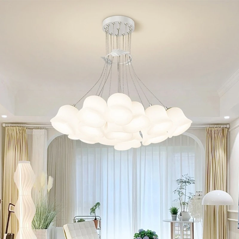 

Chandeliers Flower For Kitchen Bedroom Indoor Ceiling Lighting Home Decor Dining Room Dimmable With Remote Lustre Pendent Lights