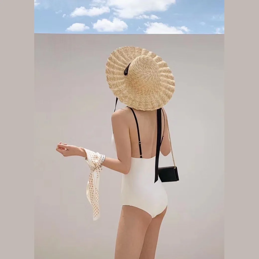 Costumi da bagno da donna 2024 Bikini da donna Costume da bagno tinta unita Backless Sexy Costume intero primavera calda Costumi da bagno M-XL