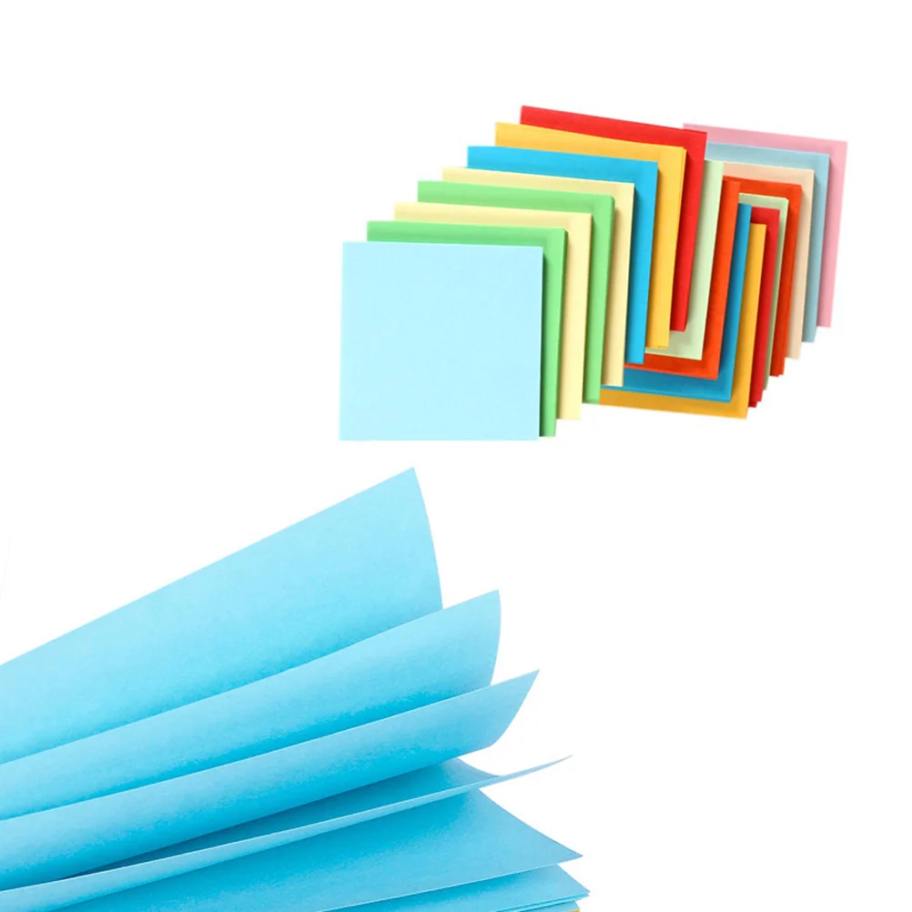 500 Uds. Hojas plegables de papel de colores de 7cm, suministros para manualidades DIY para proyectos de arte de guardería, papel de colores mezclados de 10 colores