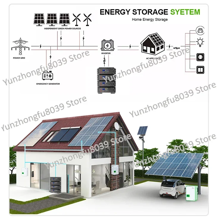 5kwh lifepo4 lithium battery 24v 100ah 200ah 3kw solar inverter pv battery for solar energy storage system