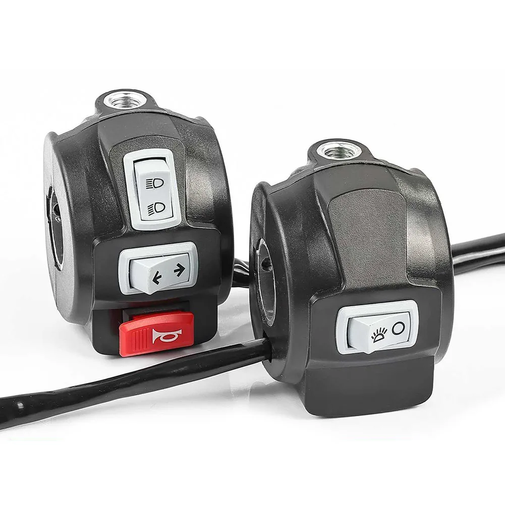 Electric Tricycle Switch Plastic Shell For Electric Vehicles Headlight Switch Button Fits 22.2mm Handbar Pure Copper Wire Core