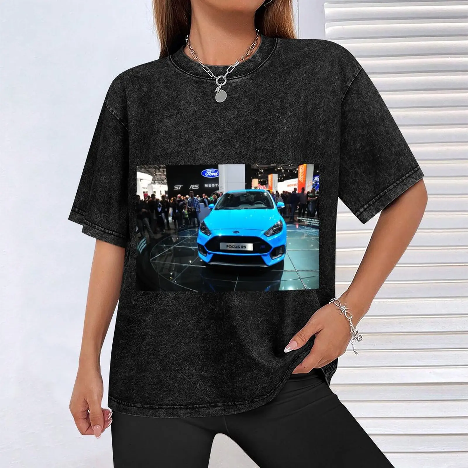 Ford Focus RS mk3 T-Shirt street wear cute tops blue lock mens designer t shirt