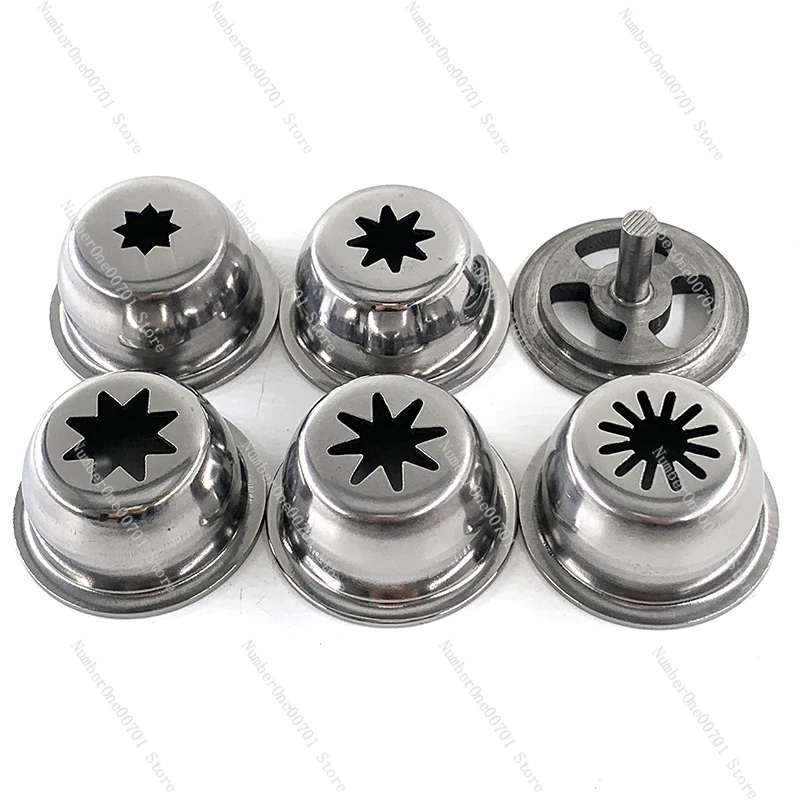 

Solid Hollow Stainless Steel Churrera Churro Nozzle Mold for Churros Machine 4 Molds/ Set 53mm Out Diameter