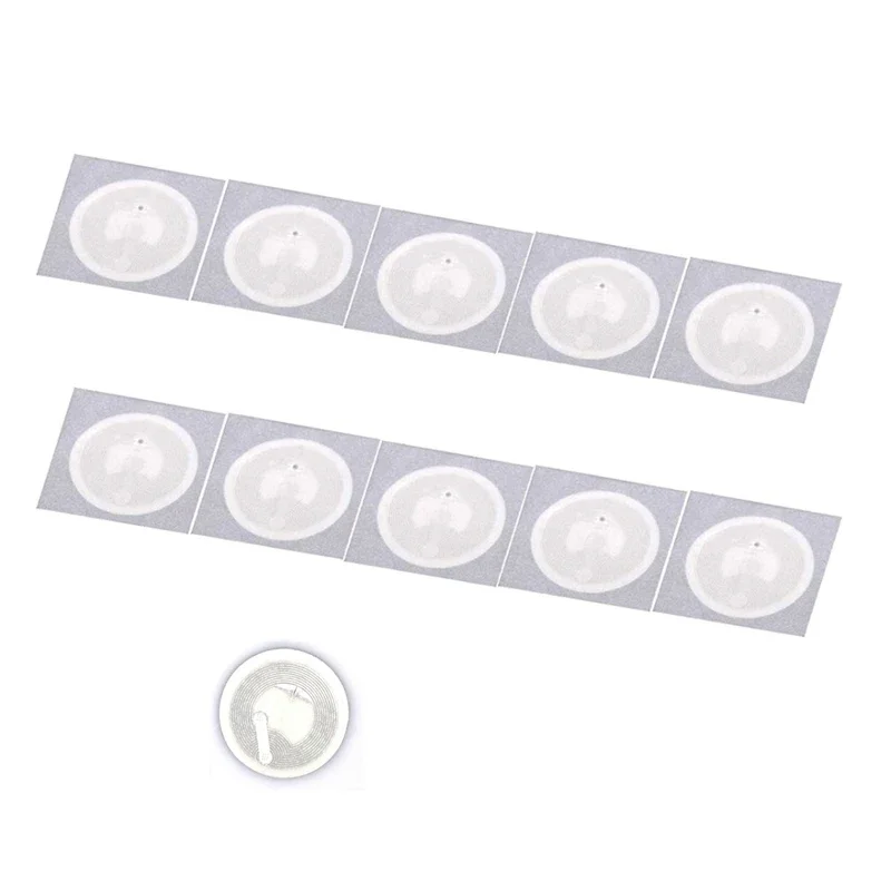 5YOA NFC Ntag215 Self-adhesive Tag 13.56MHz ISO14443A Sticker White 215 NFC Phone Available RFID Tags Stickers Adhesive Label