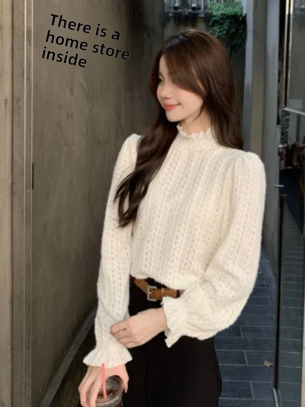 Herfst Winter Thiened Lange Sve Kant irt vrouwen Basislaag Top plus Size Afslanken Buik Cover Faionable Casual Blouse