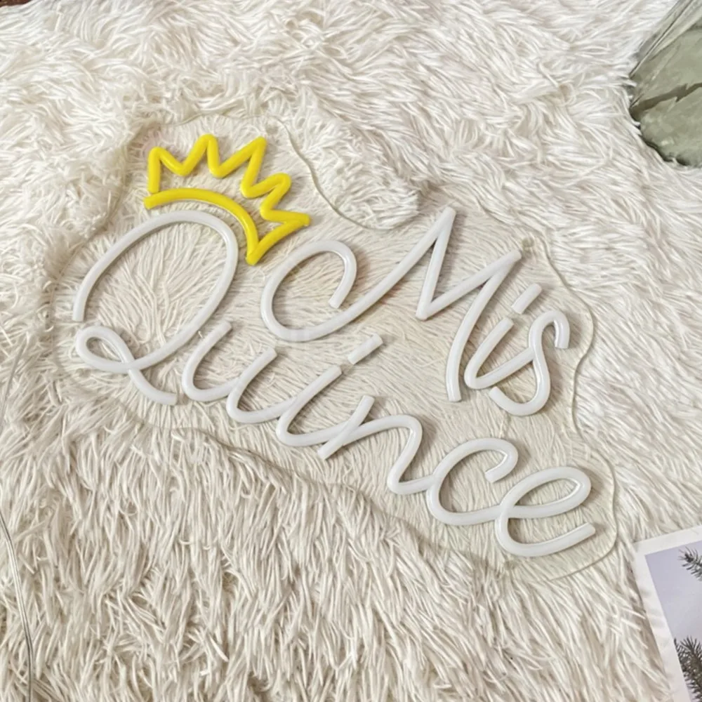 Mis Quince Neon Led Sign Light Spanish15 Years Old Birthday Party Decor Wall Art Room Decor Neon Light Led Sign Personalize Gift