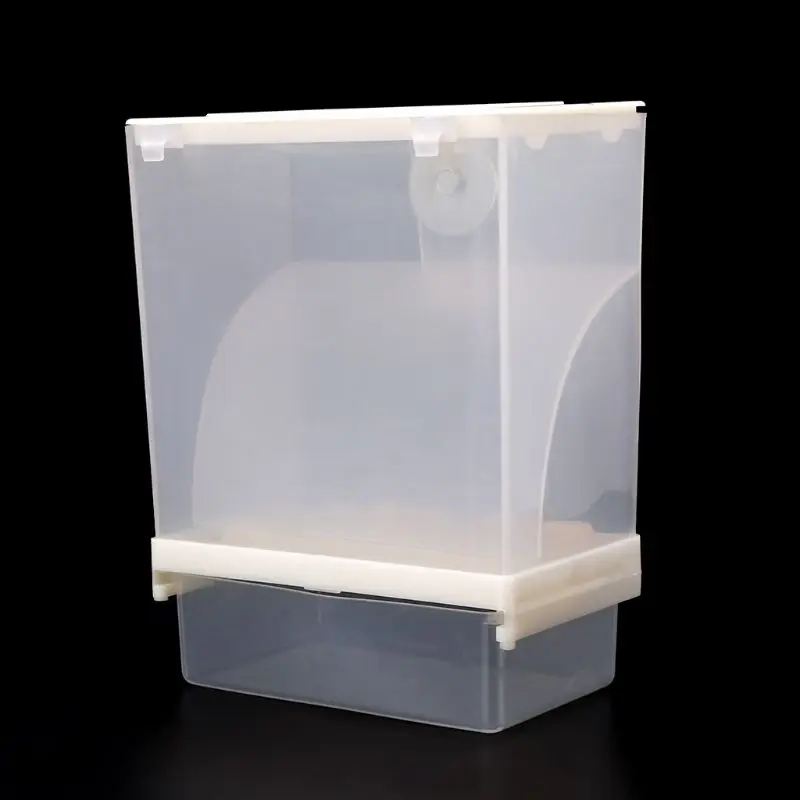 Automatic Bird Feeder for Cage Parakeet Dispenser Clear Acrylic No Mess